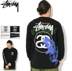 Stüssy グラフィックロングスリーブTシャツ 黒