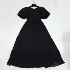 INGEBORG 半袖ロングワンピース 黒 セーラー襟 - メルカリ