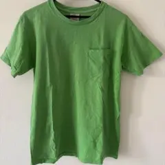 ビームス　ポケット付Tシャツ　ライトグリーン/黄緑