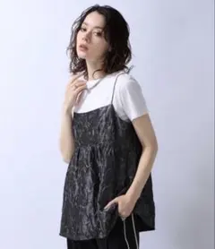 JEANASIS サキゾメジャガードオーバーキャミ ダークグレーのサムネイル