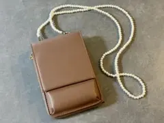 INGNI イング パールストラップ付き スマホショルダー ポシェット ブラウンのサムネイル