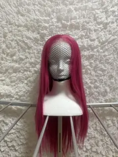 フロントレース ロングウィッグ ピンク 75cm SHEIN コスプレ 普段使いのサムネイル