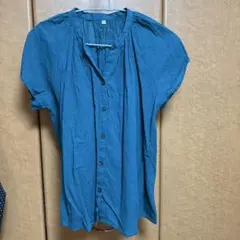 ターコイズ色 Mサイズ 半袖シャツ　無印良品