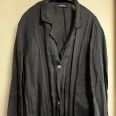 麻 シャツワンピース