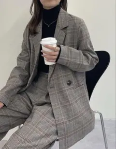 【美品】グレンチェックテーラードジャケット COLONY 2139アウター