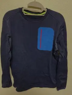workman ネイビー ポケット付き 長袖フリース Sサイズ