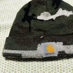 Carhartt カモフラージュ ニット帽　ビーニー　古着　vintage