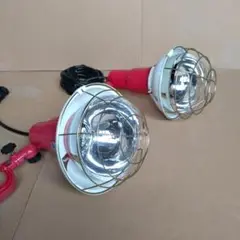 投光器 クリップ 式500w電球 2個セット