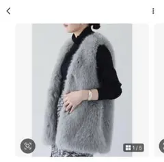 新品未使用　B:MING by BEAMS フェイク ファー ベスト　S