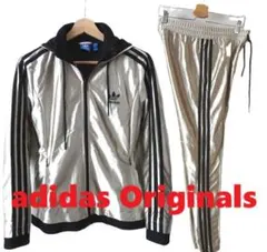 adidas:アディダス メタリック シャンパンゴールド×ブラック セットアップ