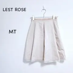 レストローズ フレアスカート MT ベージュ リボン付き 上品 日本製のサムネイル