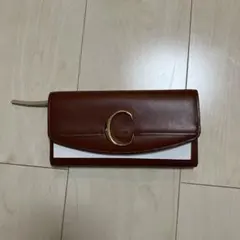 抹*)様 CHLOE クロエ　C ロゴ長財布のサムネイル