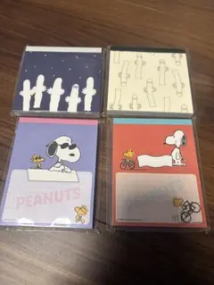 MOOMIN ニョロニョロ スヌーピー　メモパッド 4セットのサムネイル