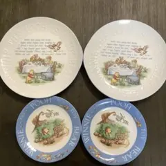 くまのプーさん winnie the pooh 大皿4枚セット　オマケ付き。