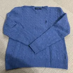 Polo Ralph Lauren ブルー ケーブルニットセーター