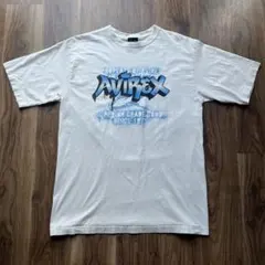 【AVIREX】00s ヴィンテージ グラフィティロゴ Tシャツ 白Lのサムネイル
