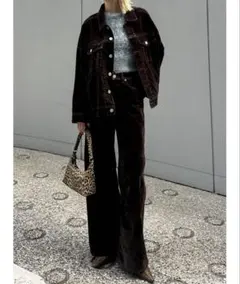 完売商品】シンセティックレザープレスパンツ BLK クロコ 36サイズ
