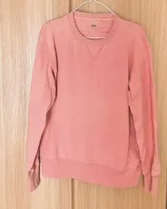 ユニクロ　トレーナー　スウェット　ピンク　L