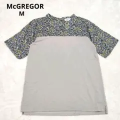 McGREGOR リバティ 半袖 カットソー ベージュ ネイビー 花柄 Mのサムネイル