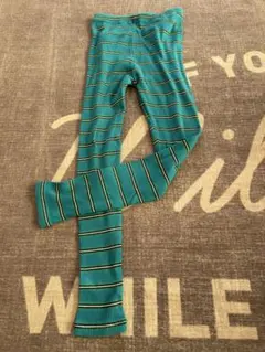 ターコイズ ストライプ スパッツ サイズ3