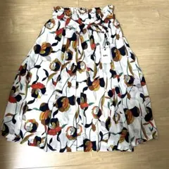 未使用　GRL フラワープリント フレアスカート