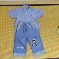 半袖シャツ・デニム風パンツ上下セット 100cm