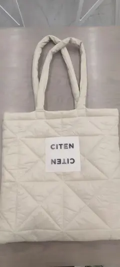 CITEN アイボリー キルティングトートバッグ