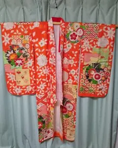 七五三 着物 四つ身 7歳用 花柄のサムネイル