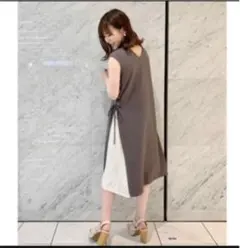 31sons de mode ポンチサイドリボンプリーツワンピース