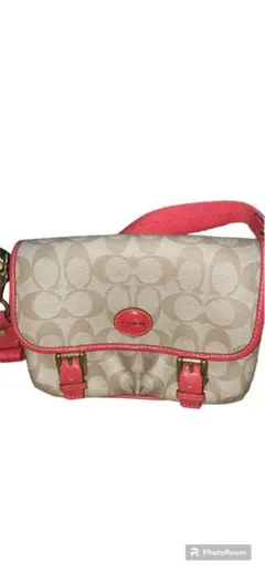COACH ショルダーバック ピンクオレンジ