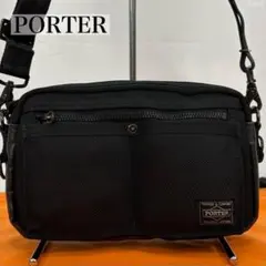 【極美品】ポーター ヒート ショルダーバッグ クロスボディバッグ 肩掛け 黒
