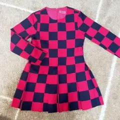 【Jennii】パーティードレスワンピース140 ブラックピンク裏地付き