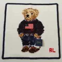 POLO ベア タオルハンカチ ホワイト