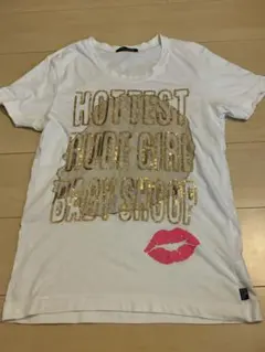 BABY SHOOP 半袖Tシャツ ホワイト スパンコール ロゴのサムネイル