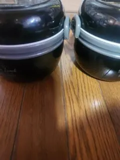 超お買い得♡保温　可愛いランチボックス 二段 黒2つセット