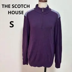 THE SCOTCH HOUSE ハーフジップ ニット S カシミヤ混のサムネイル