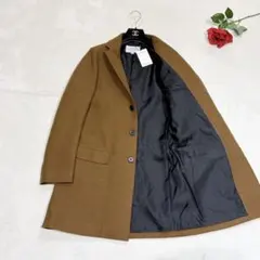 新品タグ付き✨　tomorrowland チェスターコート　ブラウン　ウール