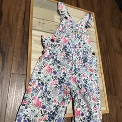 OSH KOSH フラワープリントオーバーオール