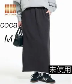 coca 【DAILY WARM】裏シャギーIラインタイトスカート 裏起毛 M