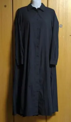 美品 ZARA ネイビー シャツワンピース