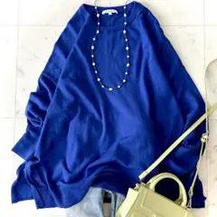 美品 23区 大きいサイズ 46 ウール100% 洗える ニットプルオーバー