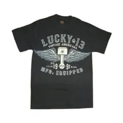 LUCKY13 ラッキー13 Tシャツ S黒 PISTON!
