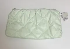 パピヨネ ミントグリーンキルティングクラッチ ショルダーバッグ【未使用】