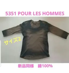 5351 POUR LES HOMMES グラデーション カットソー　綿100