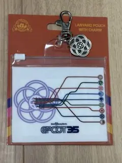 ディズニーワールドEPCOT35周年チャーム付ランヤードポーチ WDW フロリダ