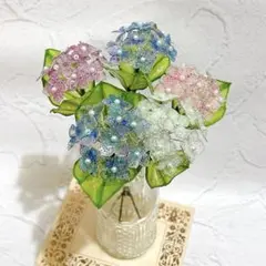 でこ様専用】色とりどりのあじさい紫陽花のブーケ☆ハンドメイドレース