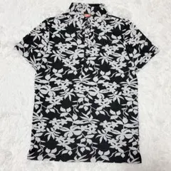 PUMA　プーマ　メンズ　ゴルフウェア　半袖ポロシャツ　総柄　ボタニカル柄　M