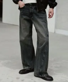 WYM LIDNM VINTAGE WASHED CURVED DENIM