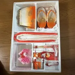 七五三用衣装セット オレンジ色5歳用