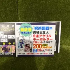 呪術廻戦モジュロ　虎杖&真人 アクリルキーホルダーセット　応募円付き帯